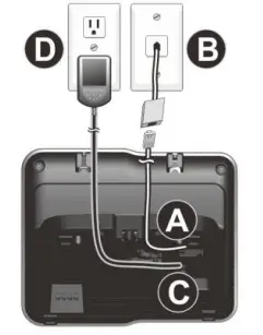 geemarc Amplidect 295 Photo Amplified Cordless Telephone with Answering Machine - Connection