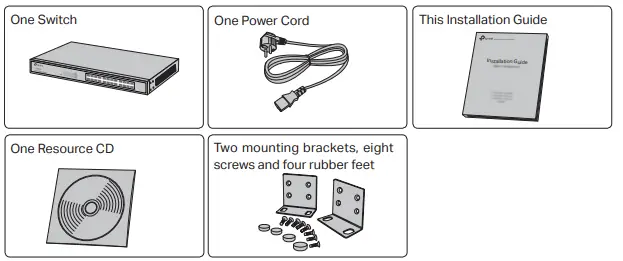 tp-link Unmanaged Easy Smart Rackmountable Switch Package Contents