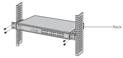 tp-link Unmanaged Easy Smart Rackmountable Switch illustrated