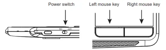 Shenzhen B W Electronics Development BK9801TB Dual Mode Wireless Keyboard - Power switch