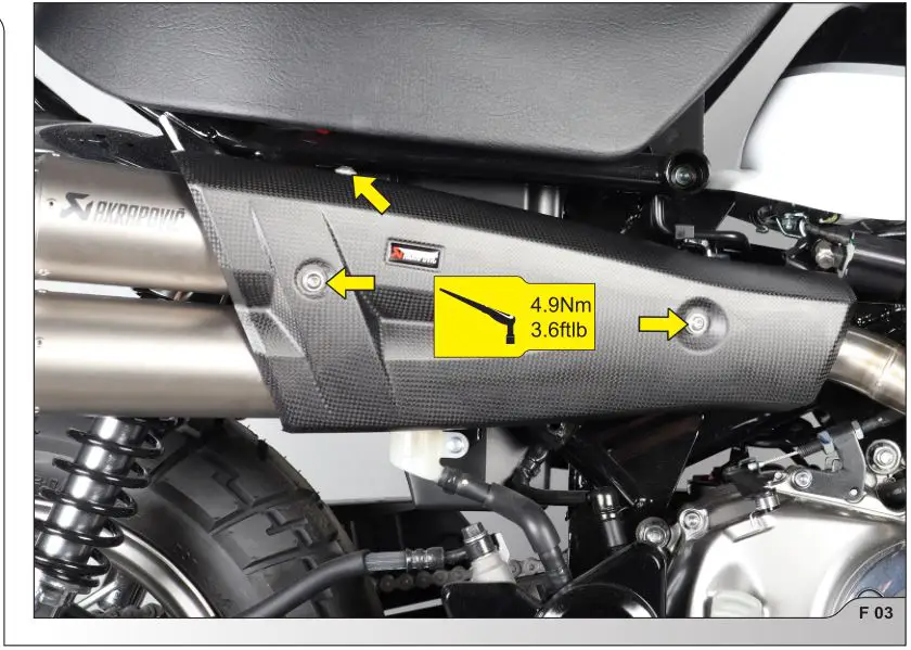 AKRAPOVIC Heat Shield Honda Monkey 125 - F 03