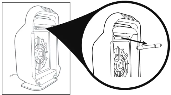 SOLENCO CF8608 Air Purifier - Lamp replacement
