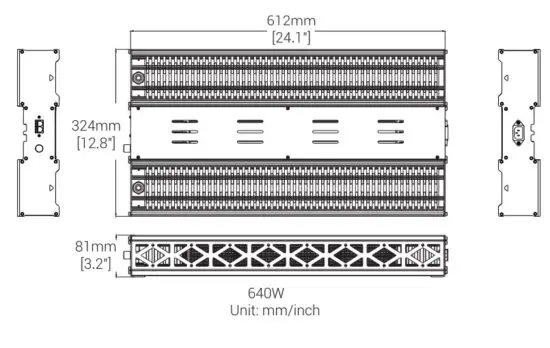 Groplanner TPO Series 640W Full Spectrum LED Grow Light - figure 2