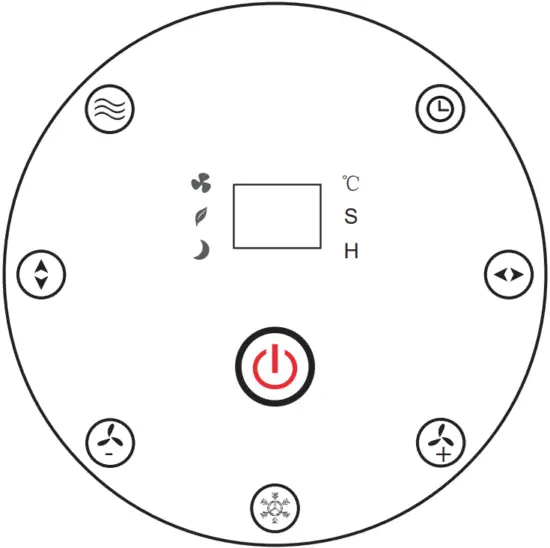 KLARSTEIN 10034654 WINDSPIEL Air Cooler Control panel