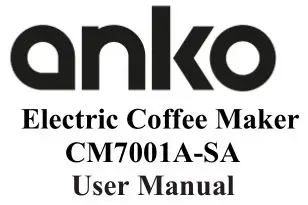 anko Electric Coffee Maker User Manual