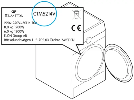 ELVITA CTM7840AV Front Loading Washing Machine - FIG 2