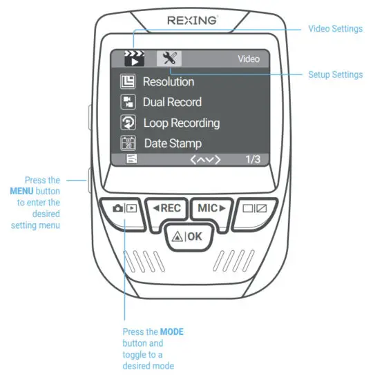 ReXING V1PGW-4K Dual Channel Car Dash Cam 2160p - figure 10