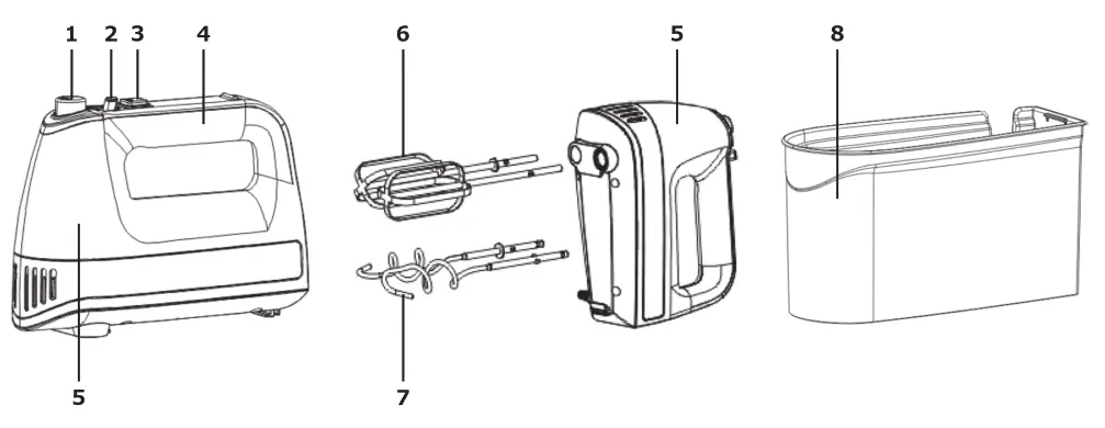 Life power 500w Hand mixer electric- parts