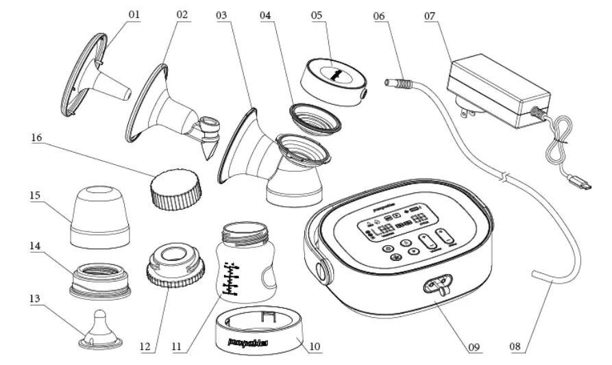 Horigen HNRSMG001 ELECTRIC BREAST PUMP SMG - PARTS GUIDE