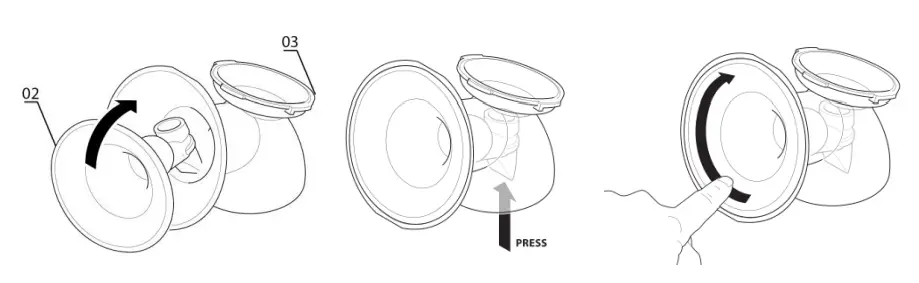 Horigen HNRSMG001 ELECTRIC BREAST PUMP SMG - assembly