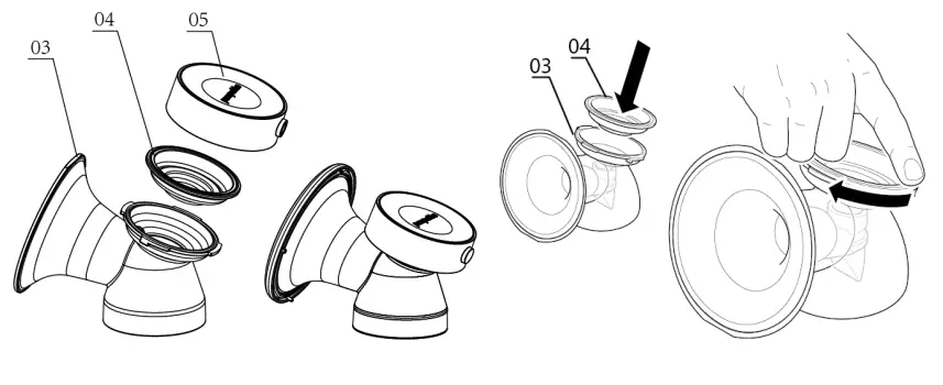 Horigen HNRSMG001 ELECTRIC BREAST PUMP SMG - seal cap
