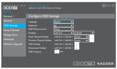 Changing the hotkeys