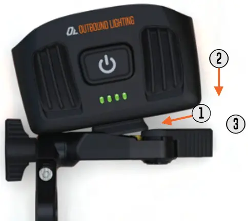 Outbound Lighting DETOUR WIRELESS CUTOFF BEAM BIKE LIGHT - REMOVING THE LIGHT