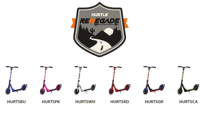 HURTLE RENEGADE Lightweight and Foldable Kick Scooter- pic