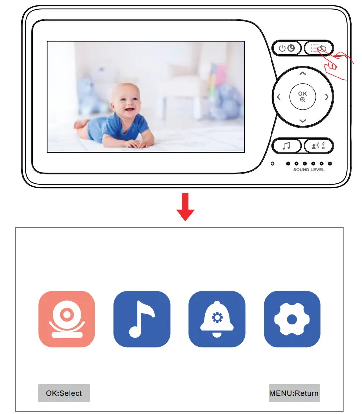 Uniden BW4301 4.3 Colour Screen Baby Monitor with Camera - Figure 7
