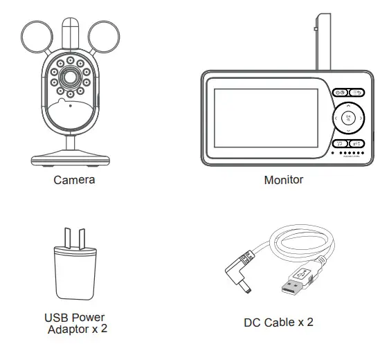 Uniden BW4301 4.3 Colour Screen Baby Monitor with Camera