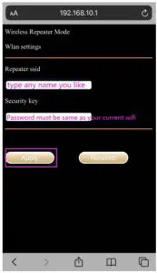 How to set Repeater Mode
