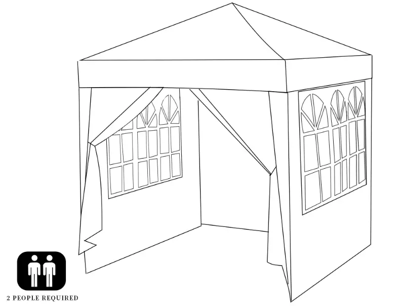 HOMEDEPOT ST711B 115 Beige Outdoor Pop Up Canopy with Sidewalls Plus Carry Bag