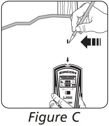 ZIRCON A2 Advanced Stud Finder - Figure C