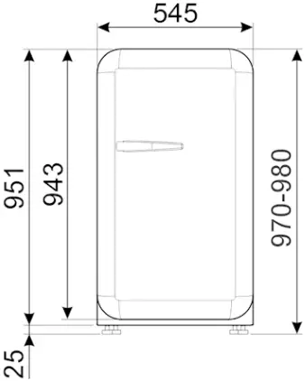 smeg One Door Free Standing Refrigerator 01