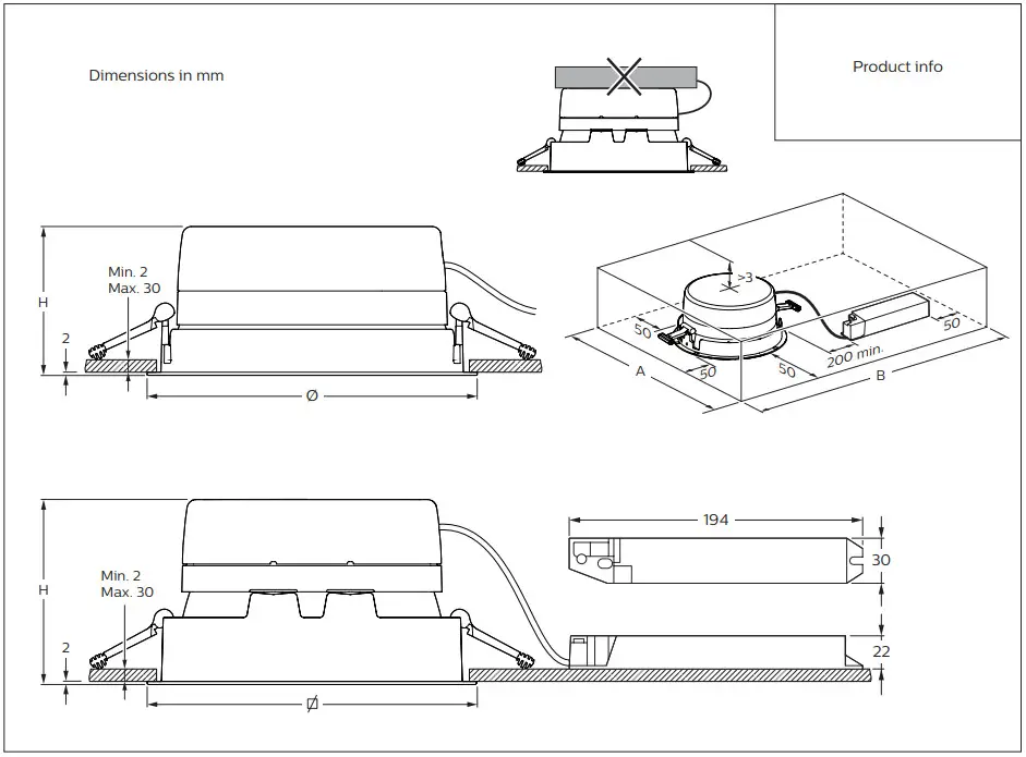 PHILIPS DN570B 2 PoE Luxspace Downlight - Figure 2