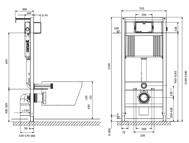 cersanit Aqua Prime P50 Toilet Bowl - fig1