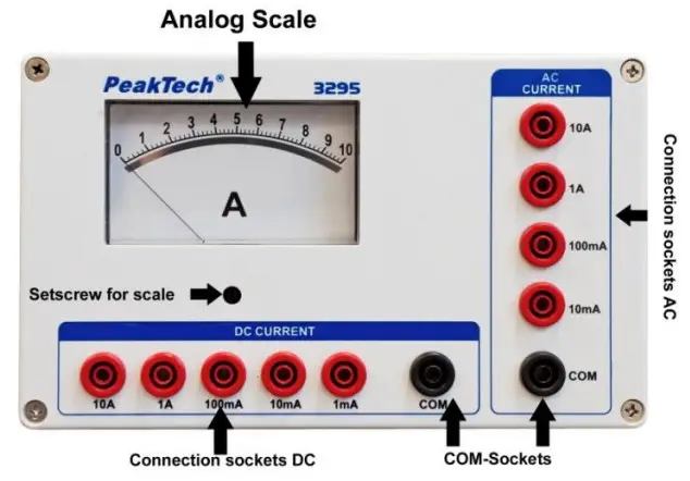 PeakTech 3295 Analog Ammeter - Figure 1
