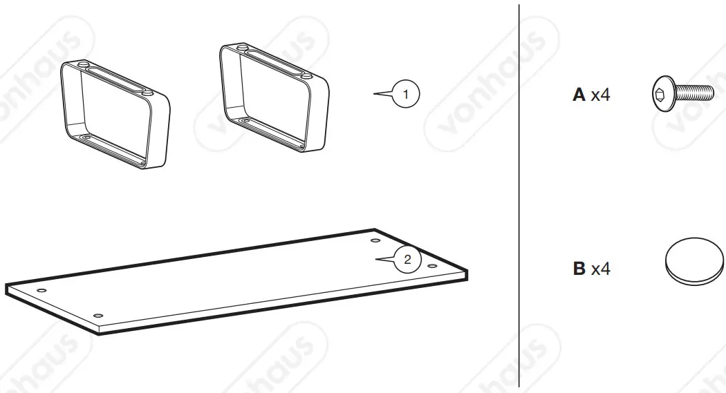 VonHaus 3000164 Single Tier Monitor Riser - Figure 1