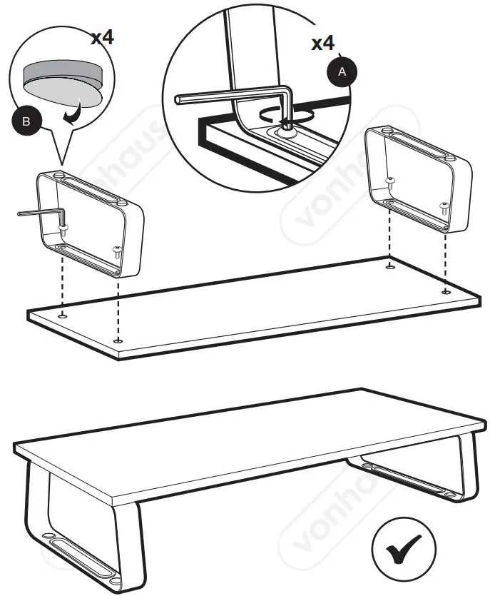 VonHaus 3000164 Single Tier Monitor Riser - Figure 2