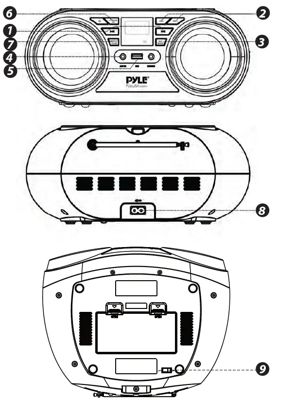 PYLE-PHCD22-Portable-CD-Player-Boombox-with-AM-FM-Stereo-Radio-FIG-2