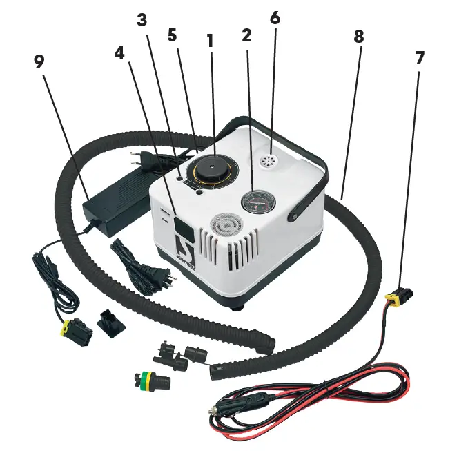 SCOPREGA GE21-1A Rechargeable Portable SUP Pump 1