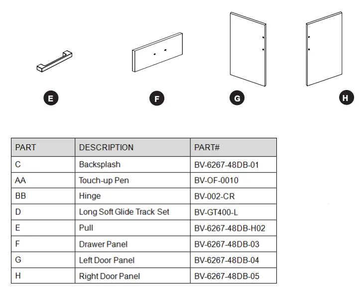 REPLACEMENT PARTS LIST Continued