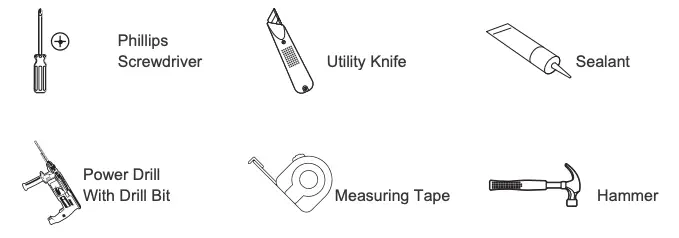 TOOLS REQUIRED (NOT INCLUDED)