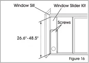 INSTALLATION IN A SLIDING SASH WINDOW