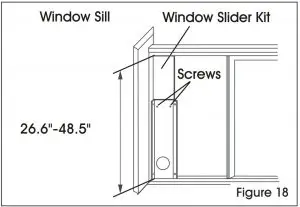 INSTALLATION IN A SLIDING SASH WINDOW