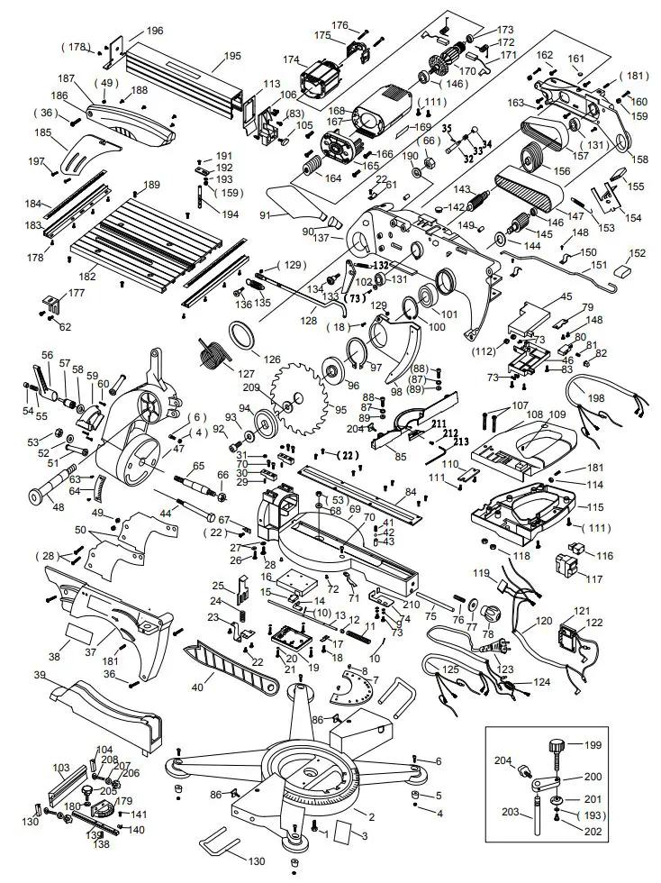 scheppach 5901103901 254 mm Table Crosscut and Mitre Saw Instruction Manual - Product Overview
