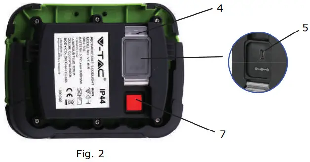 V-TAC VT-10-R LED Rechargeable Light-MAJOR COMPONENTS3