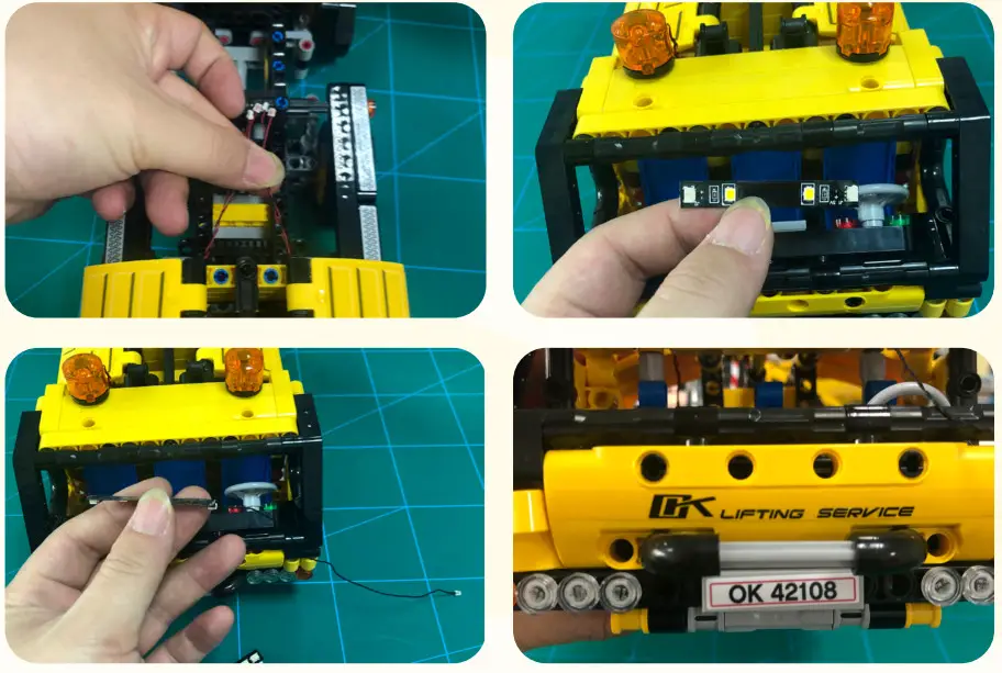 GAME OF BRICKS 42108 Light Kit for Mobile Crane - Step3