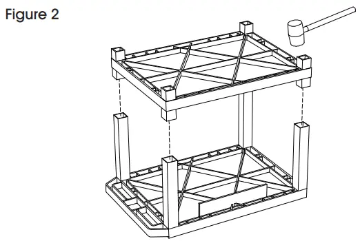 ULINE H-5007 3-Shelf Utility Cart - FIGURE2