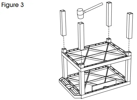 ULINE H-5007 3-Shelf Utility Cart - FIGURE3