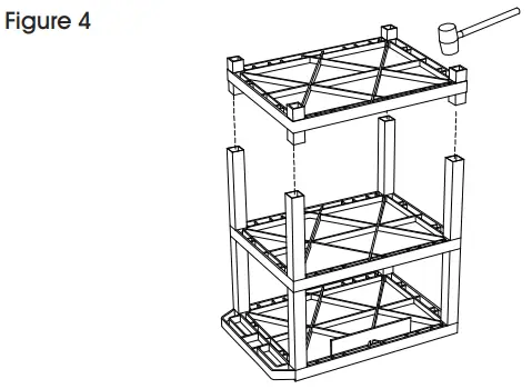 ULINE H-5007 3-Shelf Utility Cart - FIGURE4