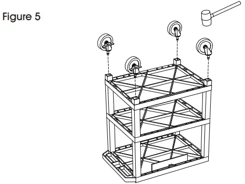 ULINE H-5007 3-Shelf Utility Cart - FIGURE5