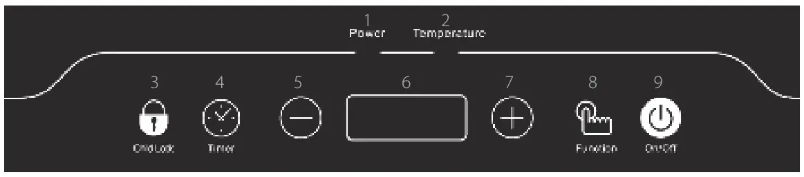 iSiLER CHK-CCA02 Induction Cooktop - buttons