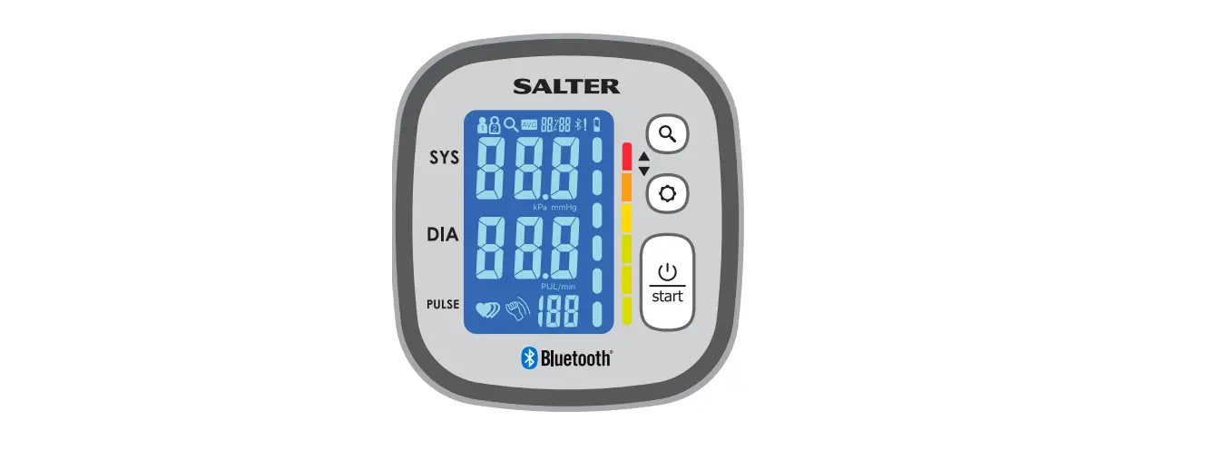 Salter Bpa- 9301 Health Bluetooth Automatic Arm Blood Pressure Monitor User Guide