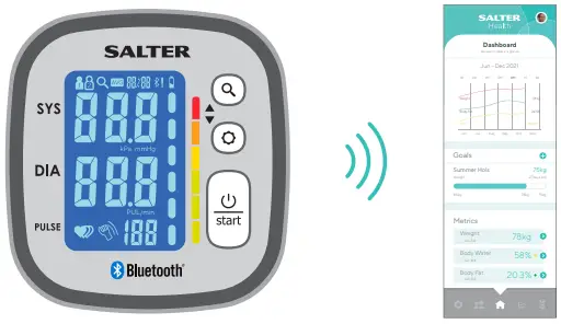SALTER BPA- 9301 Health Bluetooth Automatic Arm Blood Pressure Monitor-FIG11