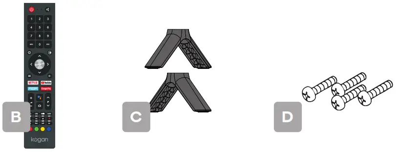 kogan KALED32RH9220STB RH922 Android 32 Smart LED TV - COMPONENTS 2