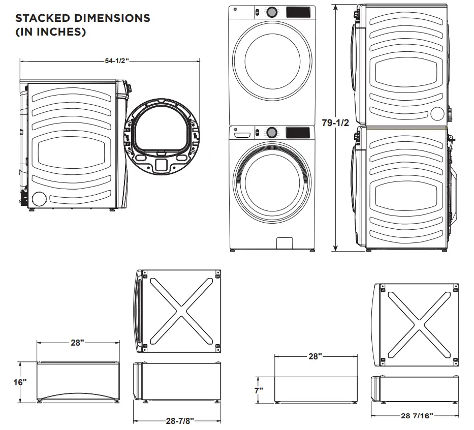 GE APPLIANCES GFD55GSSN-GSPR Front Load Gas Dryer - Fig 3