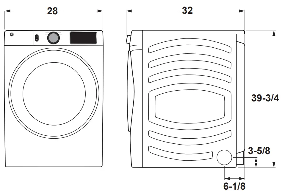 GE APPLIANCES GFD55GSSN-GSPR Front Load Gas Dryer - Fig 4