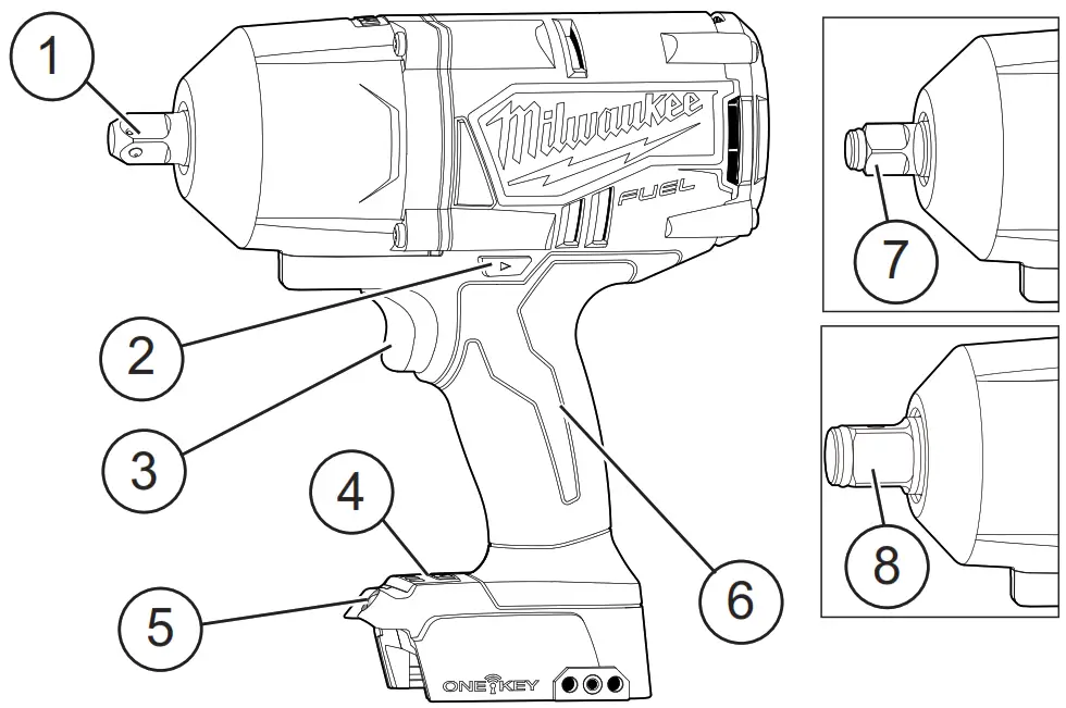 milwaukee 2862 20 M18 Fuel High Torque Impact Wrench - Figure 1