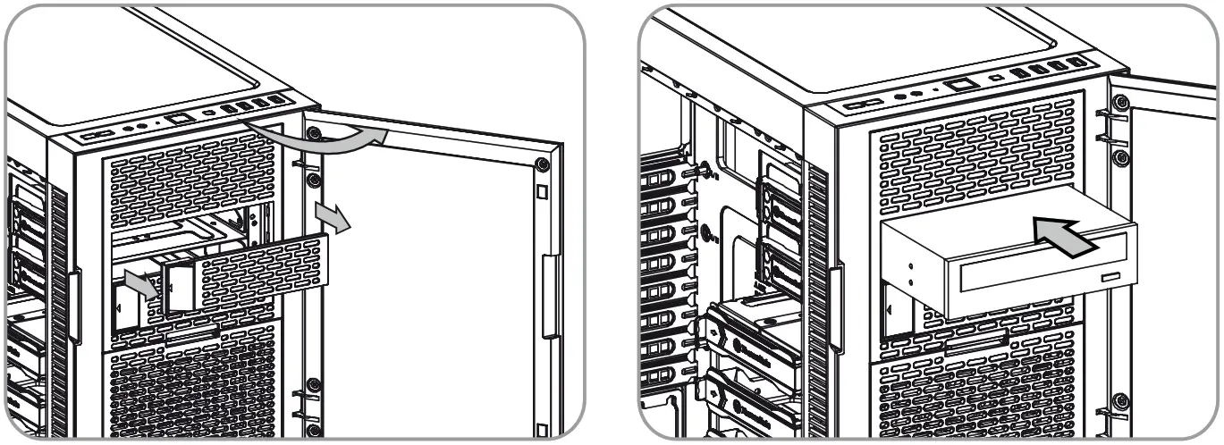 thermaltake Suppressor F51 Window E ATX Mid Tower Chassis - Device Installation